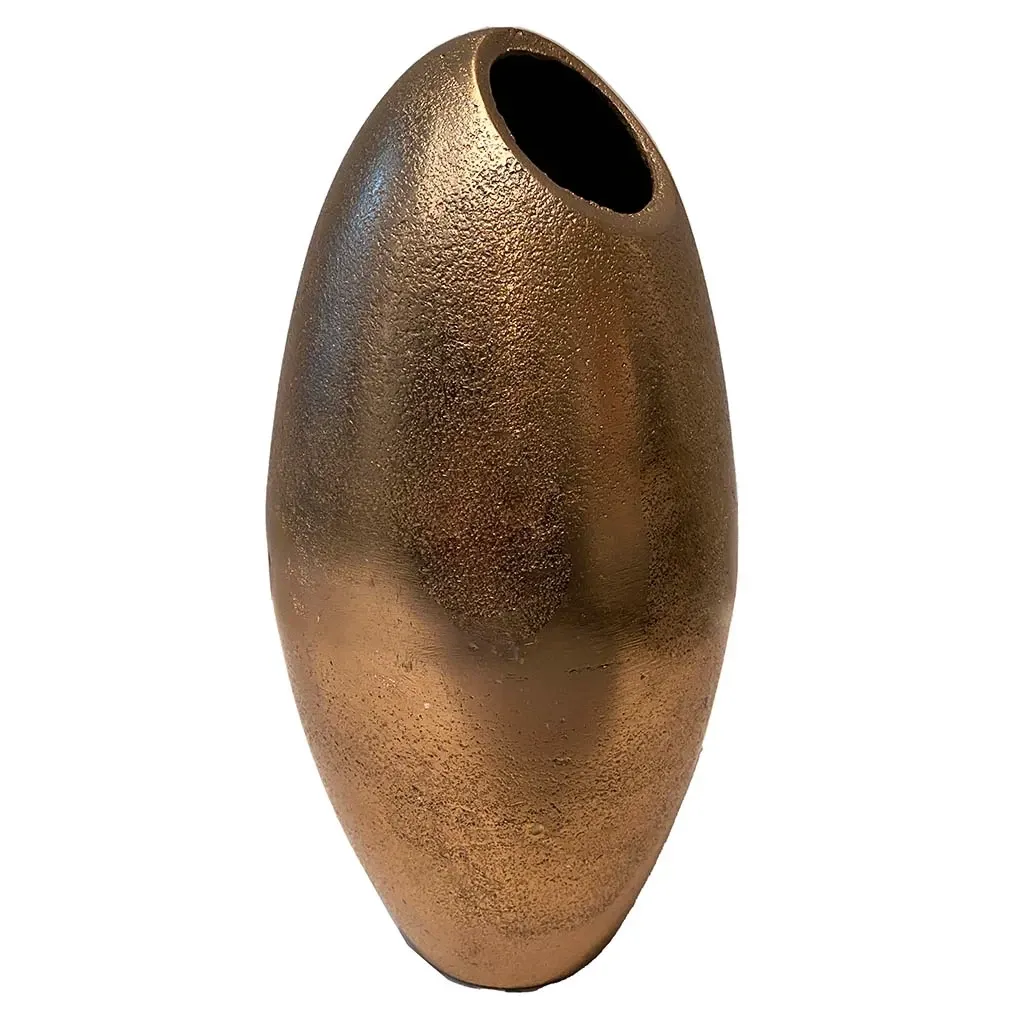 Buy Vase i aluminium, 21cm, guld