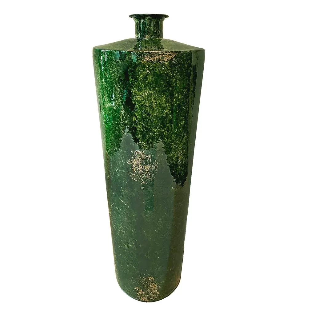 Buy Vase m smal åbning, grøn, 41cm