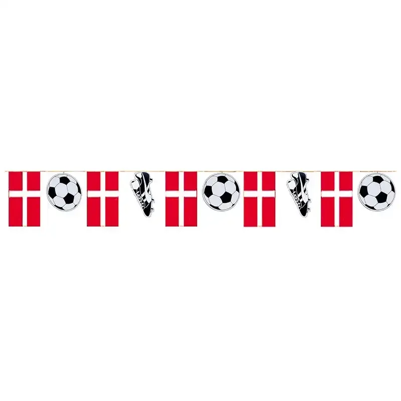 Flagranke med fodboldmotiver - støt landsholdet i fodbold