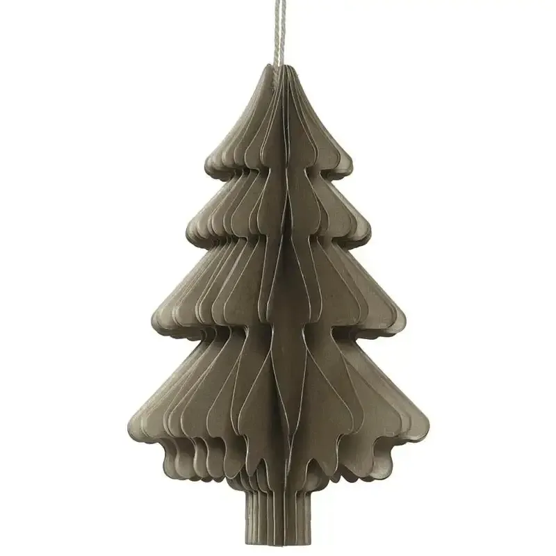 Juletræspynt papir juletræ m ophæng, 15cm