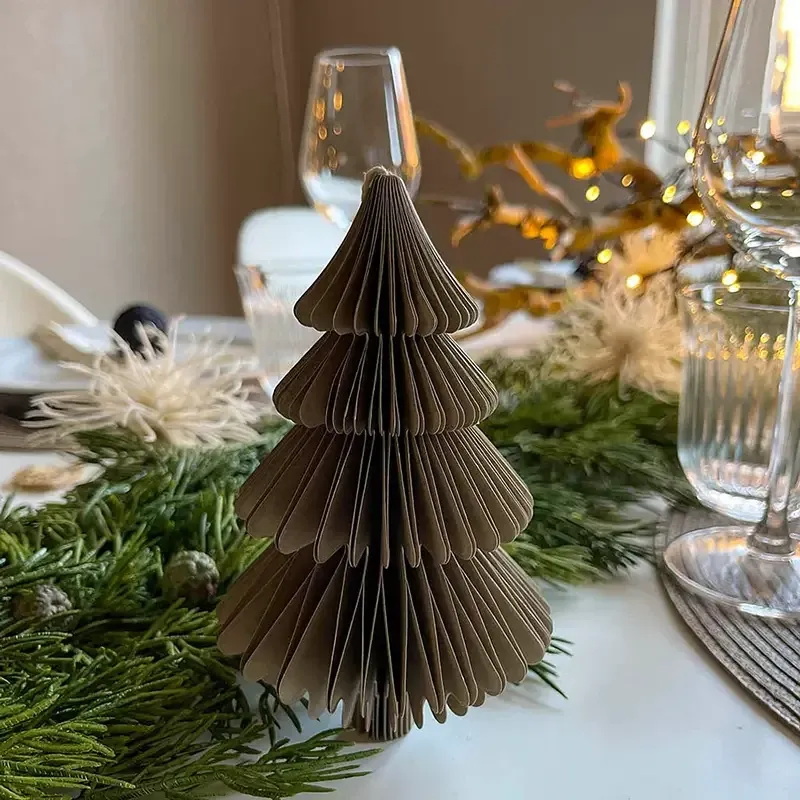 Juletræspynt papir juletræ m ophæng, 15cm