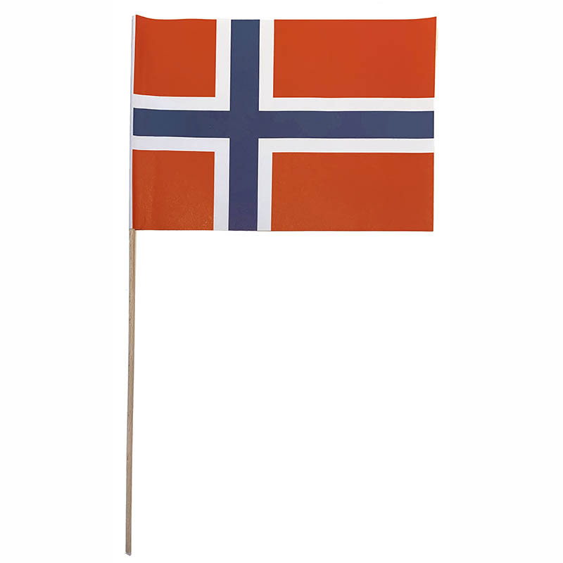 Køb Flag på træpind, Norge hos Brondsholm.dk