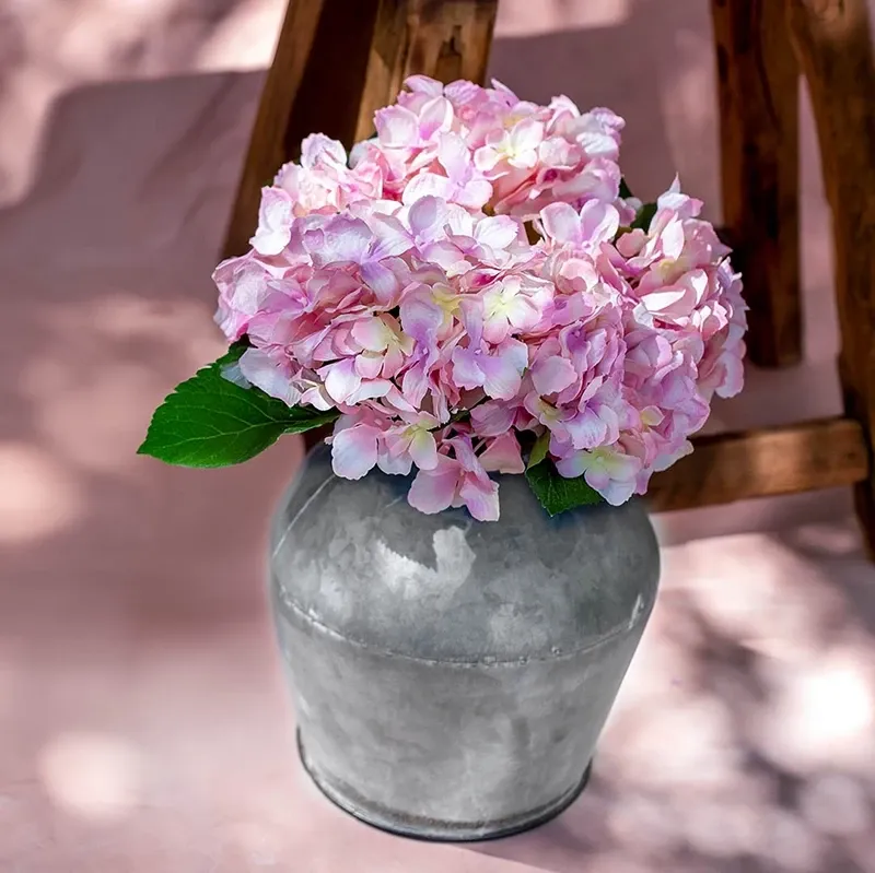 Køb Hortensia buket, 45cm med 5 stængler pink, Kunstig blomst hos Brondsholm.dk