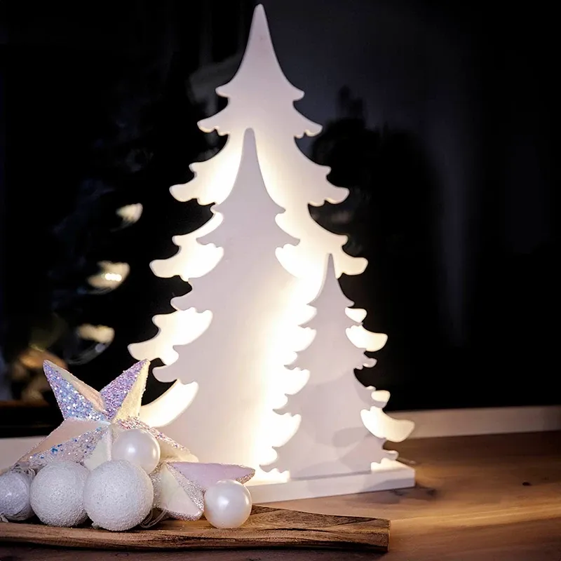 Køb Juletræ 3D effekt, LED lys, udendørs, 69cm hos Brondsholm.dk