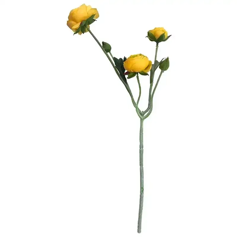 Køb Ranunkel blomst, gul, H48cm, Kunstig blomst hos Brondsholm.dk
