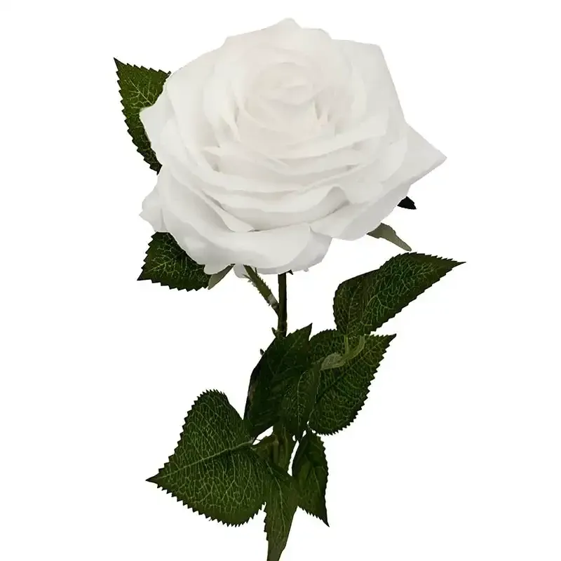 Køb Rose Dijon Hvid 64cm, kunstig blomst hos Brondsholm.dk