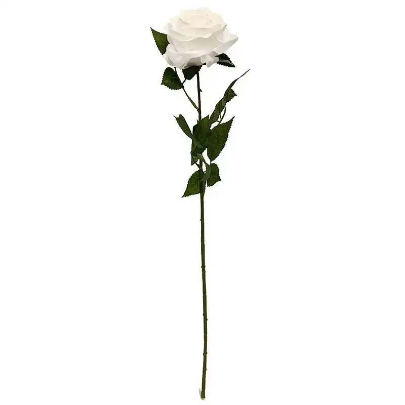 Køb Rose Dijon Hvid 64cm, kunstig blomst hos Brondsholm.dk