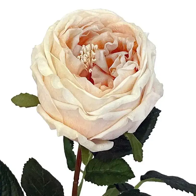 Køb Rose på stilk, gul, 60cm, kunstig blomst hos Brondsholm.dk