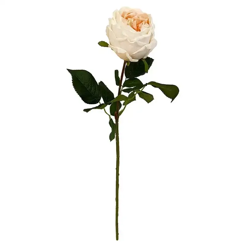 Køb Rose på stilk, gul, 60cm, kunstig blomst hos Brondsholm.dk