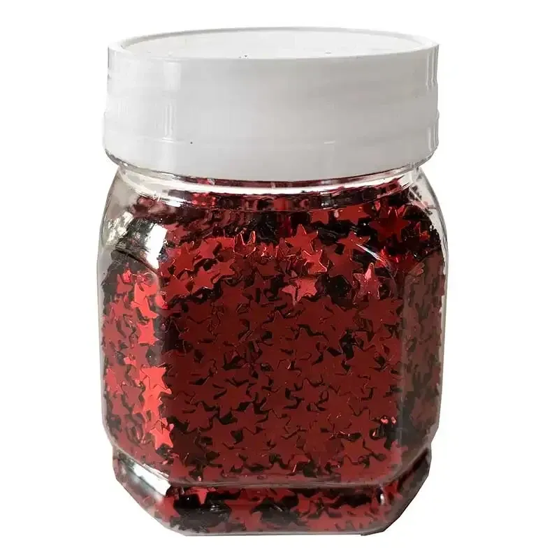 Køb Stjerne drys/confetti, 80g, 6mm hos Brondsholm.dk