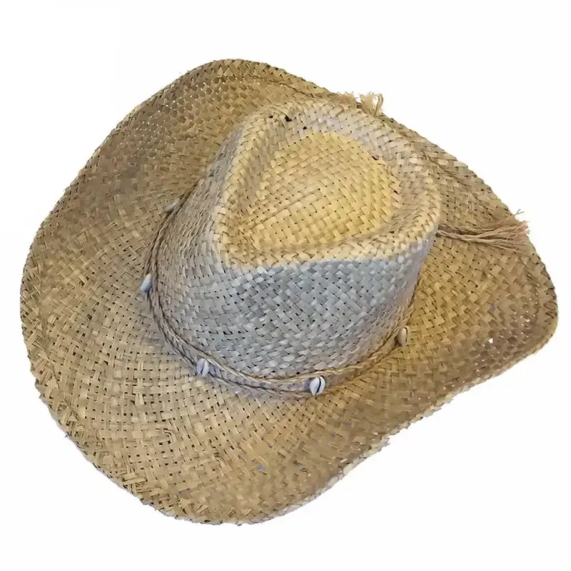Køb Stråhat med snor eller muslingeskaller/ Sommerhat hos Brondsholm.dk