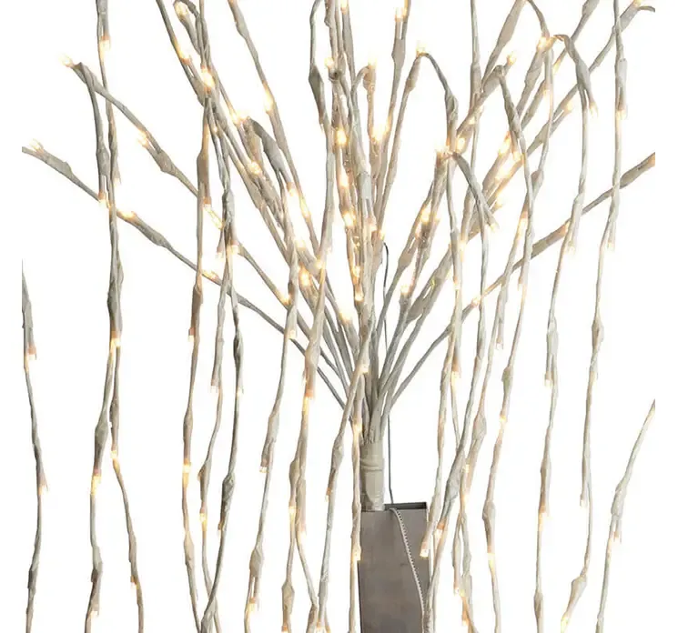 LED lyskade kaskade effekt til udendørs og indendørs brug, hvid ledning closeup