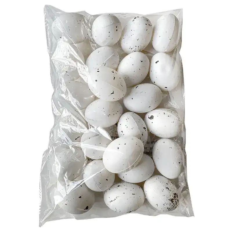 Vaktelägg, 6 cm i 24-pack, konstgjorda ägg I Köp