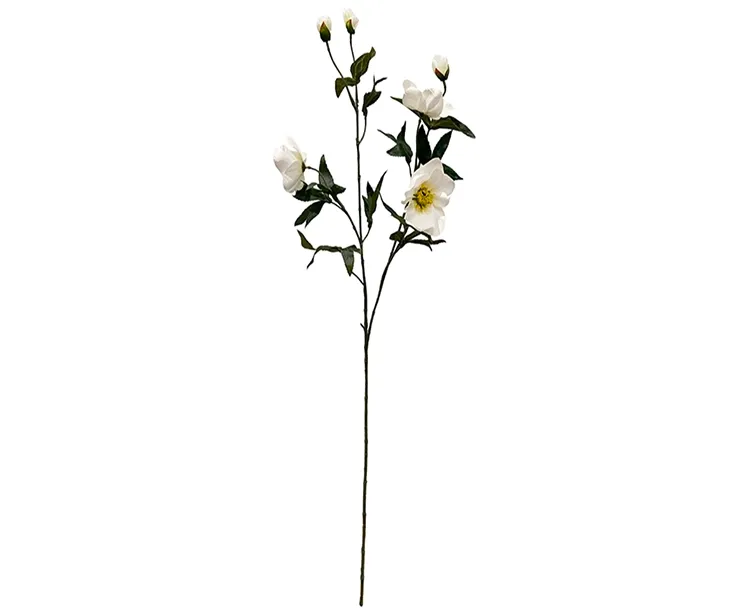 kunstig hvid julerose, helleborus i plast 